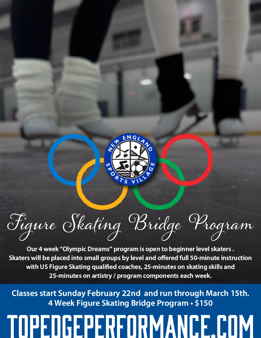Figure Skating Bridge Program — 4 Week program, classes start Sunday February 22nd through March 15th, $150